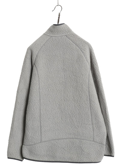 パタゴニア レトロ パイル フリース ジャケット メンズ L / 古着 20年製 アウトドア フルジップ ボア ブルゾン ジャンパー ワンポイント 灰