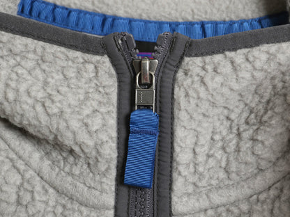 パタゴニア レトロ パイル フリース ジャケット メンズ L / 古着 20年製 アウトドア フルジップ ボア ブルゾン ジャンパー ワンポイント 灰