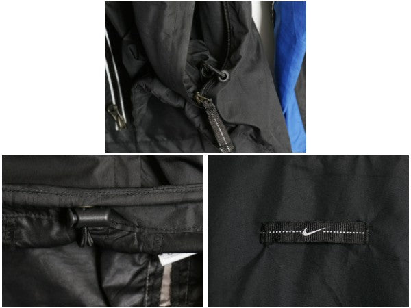 00s ☆ ナイキ CLIMA FIT フルジップ ナイロン ジャケット メンズ M / オールド テック スウッシュ ジャンパー ウインドブレーカー Y2K 黒