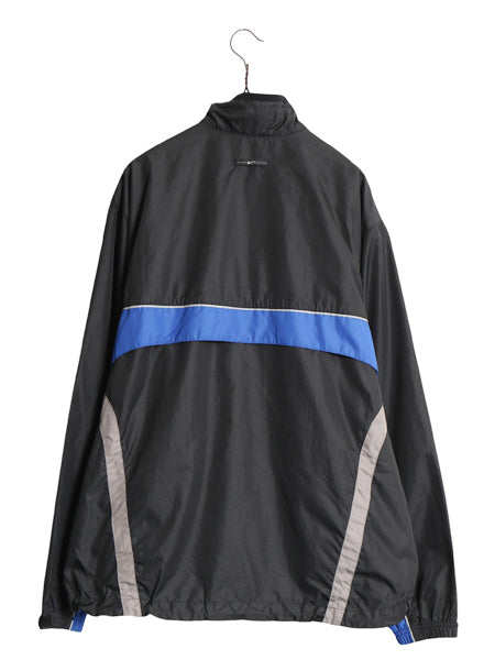 00s ☆ ナイキ CLIMA FIT フルジップ ナイロン ジャケット メンズ M / オールド テック スウッシュ ジャンパー ウインドブレーカー Y2K 黒