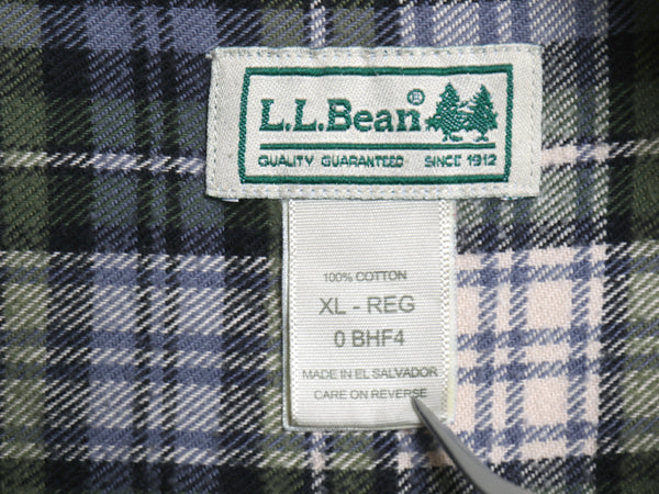00s エルエルビーン チェック 長袖 ボタンダウン フランネル シャツ メンズ XL / オールド アウトドア 長袖シャツ ネルシャツ 大きいサイズ