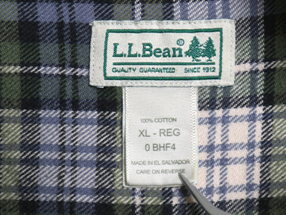 00s エルエルビーン チェック 長袖 ボタンダウン フランネル シャツ メンズ XL / オールド アウトドア 長袖シャツ ネルシャツ 大きいサイズ