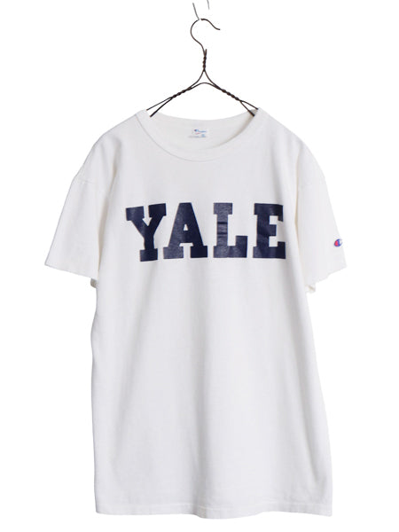 80s USA製 ★ チャンピオン YALE プリント Tシャツ メンズ L ヴィンテージ 100% コットン イエール カレッジ シングルステッチ アイビー 白