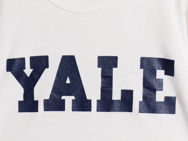 80s USA製 ★ チャンピオン YALE プリント Tシャツ メンズ L ヴィンテージ 100% コットン イエール カレッジ シングルステッチ アイビー 白