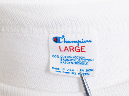 80s USA製 ★ チャンピオン YALE プリント Tシャツ メンズ L ヴィンテージ 100% コットン イエール カレッジ シングルステッチ アイビー 白