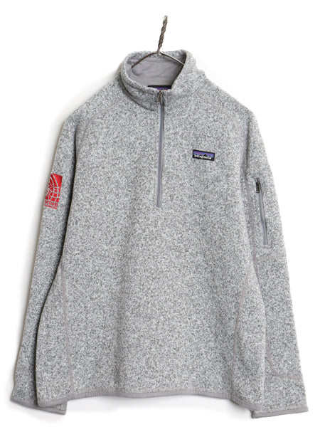 パタゴニア ベターセーター ハーフジップ レディース L / 16年製 フリース セーター アウトドア 裏起毛 プルオーバー ブルゾン 企業物 灰
