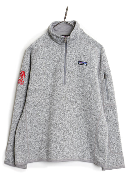 パタゴニア ベターセーター ハーフジップ レディース L / 16年製 フリース セーター アウトドア 裏起毛 プルオーバー ブルゾン 企業物 灰