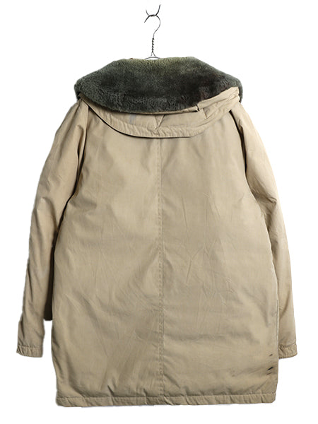 70s 80s ★ エディーバウアー ダウン ギャング コート メンズ XL 古着 ヴィンテージ 黒タグ アウトドア ジャケット 襟 ボア アローポケット