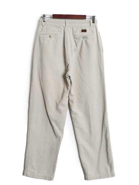 90s ポロ ラルフローレン 太畝 コーデュロイ パンツ 実寸 29 30 古着 オールド スラックス ストレート ツータック ヘビーウェイト ボトムス