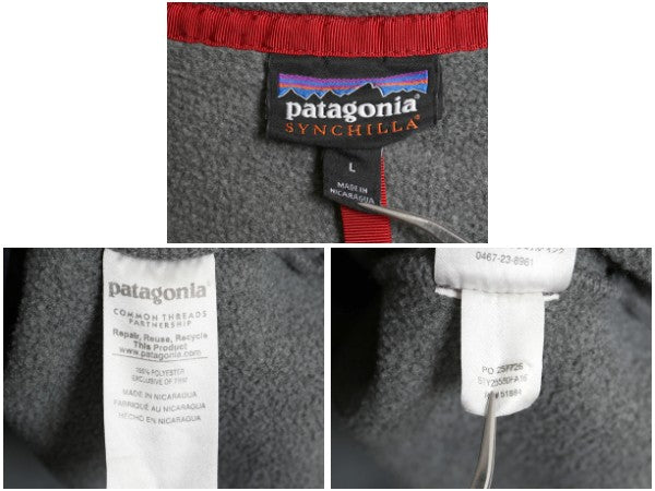 パタゴニア ライトウェイト シンチラ スナップT メンズ L 古着 16年製 アウトドア フリース プルオーバー ジャケット ブルゾン ハイネック