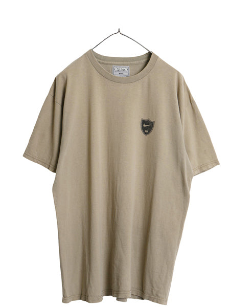 00s USA製 ナイキ ワンポイント スウッシュ プリント Tシャツ メンズ L / 古着 オールド カットソー ヘビーウェイト コットン クルーネック