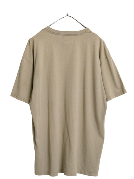 00s USA製 ナイキ ワンポイント スウッシュ プリント Tシャツ メンズ L / 古着 オールド カットソー ヘビーウェイト コットン クルーネック