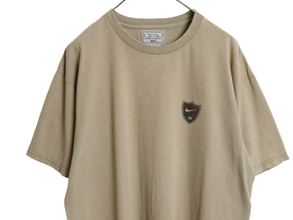 00s USA製 ナイキ ワンポイント スウッシュ プリント Tシャツ メンズ L / 古着 オールド カットソー ヘビーウェイト コットン クルーネック