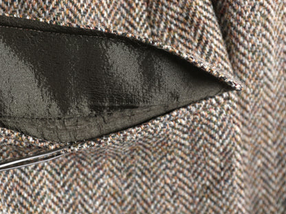 デッドストック 80s USA製 ハリスツイード テーラード ジャケット メンズ M 程/ 新品 ヴィンテージ ブレザー ウール ツイード ヘリンボーン