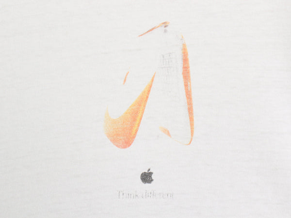 90s 00s ★ APPLE 両面 ロゴ メッセージ プリント 半袖 Tシャツ メンズ XL 程 / 古着 オールド 企業物 グラフィック イラスト 大きいサイズ