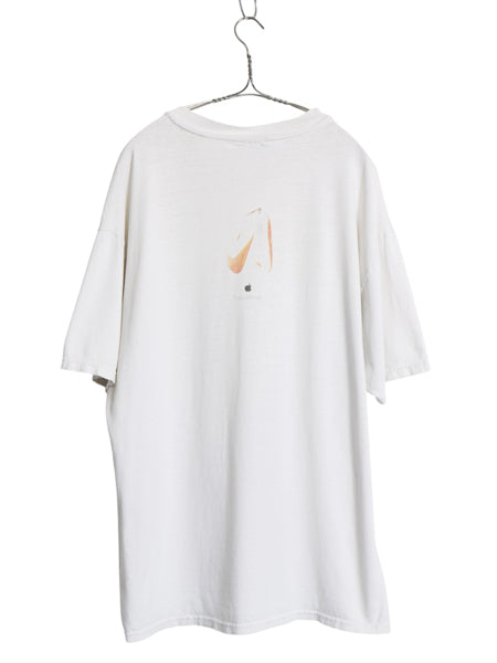 90s 00s ★ APPLE 両面 ロゴ メッセージ プリント 半袖 Tシャツ メンズ XL 程 / 古着 オールド 企業物 グラフィック イラスト 大きいサイズ
