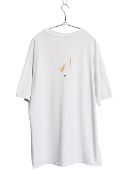 90s 00s ★ APPLE 両面 ロゴ メッセージ プリント 半袖 Tシャツ メンズ XL 程 / 古着 オールド 企業物 グラフィック イラスト 大きいサイズ