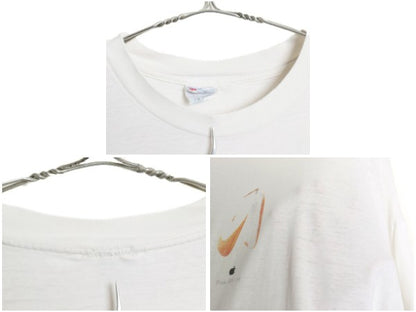 90s 00s ★ APPLE 両面 ロゴ メッセージ プリント 半袖 Tシャツ メンズ XL 程 / 古着 オールド 企業物 グラフィック イラスト 大きいサイズ