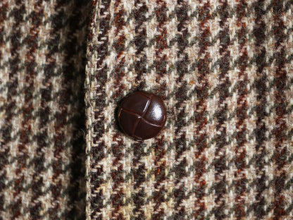 90s イギリス製 マークス&スペンサー ハリスツイード テーラード ジャケット メンズ L 程 オールド ヘビー ウール ツイード ブレザー 厚手