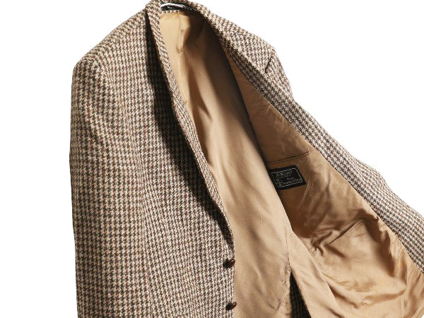 90s イギリス製 マークス&スペンサー ハリスツイード テーラード ジャケット メンズ L 程 オールド ヘビー ウール ツイード ブレザー 厚手