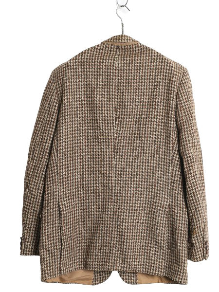 90s イギリス製 マークス&スペンサー ハリスツイード テーラード ジャケット メンズ L 程 オールド ヘビー ウール ツイード ブレザー 厚手