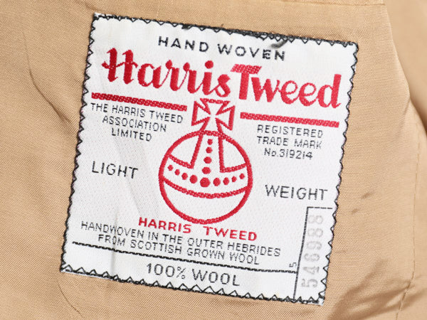 90s イギリス製 マークス&スペンサー ハリスツイード テーラード ジャケット メンズ L 程 オールド ヘビー ウール ツイード ブレザー 厚手