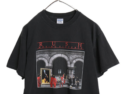 00s ラッシュ 両面 イラスト ツアー プリント Tシャツ メンズ M オールド グラフィック アート ヘビーウェイト ロック バンド プログレ 黒