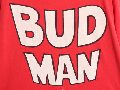 90s USA製 バドワイザー バドマン プリント Tシャツ メンズ XL オールド 企業 当時物 ビール キャラクター シングルステッチ 大きいサイズ 