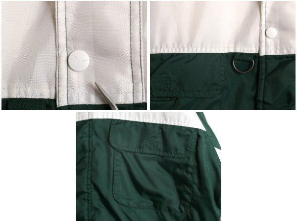 90s ナイキ フード付き 中綿 ナイロン ジャケット メンズ S オールド スウッシュ ウィンドブレーカー フルジップ ハイネック ポケット付き