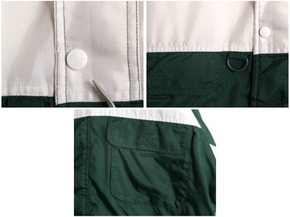 90s ナイキ フード付き 中綿 ナイロン ジャケット メンズ S オールド スウッシュ ウィンドブレーカー フルジップ ハイネック ポケット付き