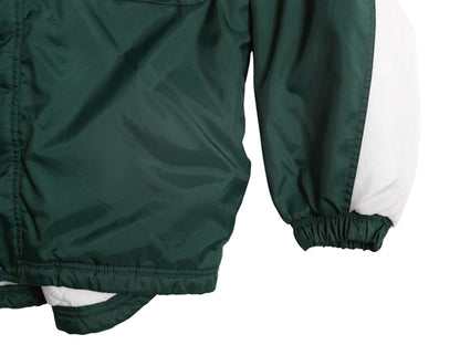 90s ナイキ フード付き 中綿 ナイロン ジャケット メンズ S オールド スウッシュ ウィンドブレーカー フルジップ ハイネック ポケット付き