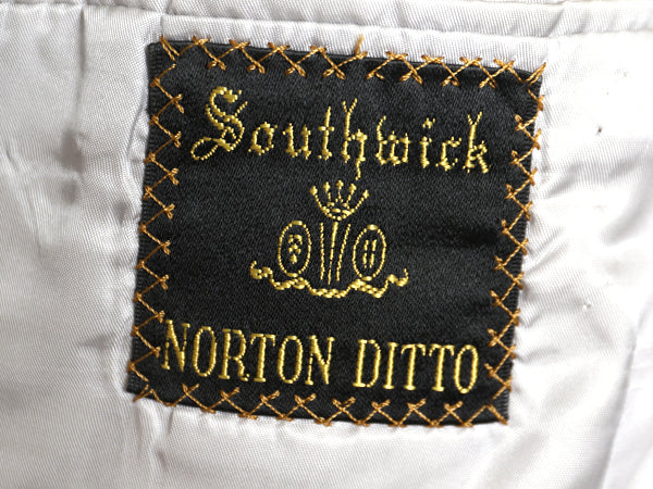 80s USA製 サウスウィック ツイード テーラード ジャケット メンズ XL 程 ヴィンテージ ウール ブレザー ストライプ 大きいサイズ トラッド