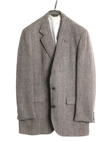 80s USA製 サウスウィック ツイード テーラード ジャケット メンズ XL 程 ヴィンテージ ウール ブレザー ストライプ 大きいサイズ トラッド