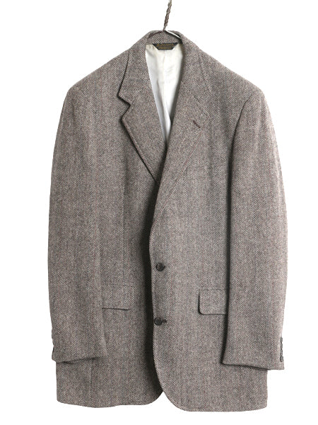 80s USA製 サウスウィック ツイード テーラード ジャケット メンズ XL 程 ヴィンテージ ウール ブレザー ストライプ 大きいサイズ トラッド