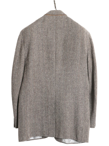 80s USA製 サウスウィック ツイード テーラード ジャケット メンズ XL 程 ヴィンテージ ウール ブレザー ストライプ 大きいサイズ トラッド