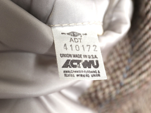 80s USA製 サウスウィック ツイード テーラード ジャケット メンズ XL 程 ヴィンテージ ウール ブレザー ストライプ 大きいサイズ トラッド