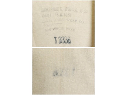 50s 米軍実物 US ARMY M-1950 ヘンリーネック アンダーシャツ メンズ S / ヴィンテージ 長袖 Tシャツ ロンT サーマル リブ編み ナチュラル