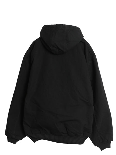 USA製 US企画 カーハート アクティブ ジャケット メンズ 2XL ダック パーカー 中綿 キルティング ライナー ブルゾン 大きいサイズ ブラック