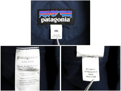 パタゴニア ロングスリーブ アーリー ライズ スナップ シャツ メンズ XXL 古着 19年製 フリース ジャケット スナップ 大きいサイズ 紺 薄手