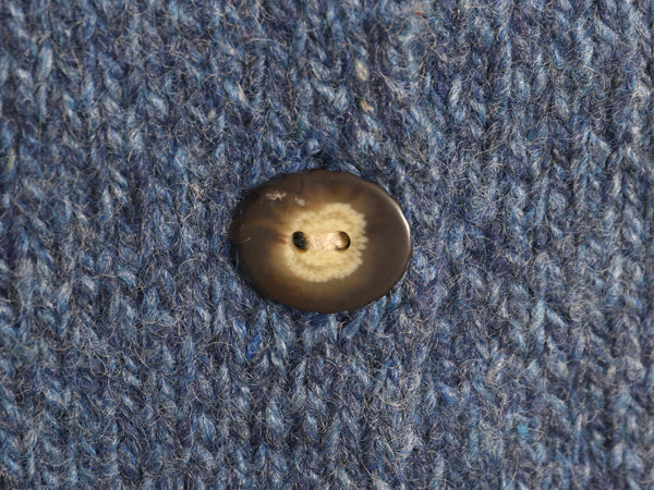 90s エルエルビーン ニット ベスト レディース M オールド アウトドア ウール 前開き 重ね着 セーター 無地 ポケット付き トップス ブルー