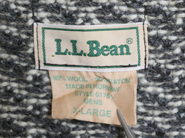 80s ノルウェー製 エルエルビーン バーズアイ ニット セーター メンズ XL / ヴィンテージ ウール ノルディック 総柄 ツートン 大きいサイズ