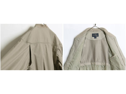 90s カタリナ ダービー ジャケット メンズ M 古着 オールド フルジップ ブルゾン ジャンパー カップショルダー スイングトップ グレージュ