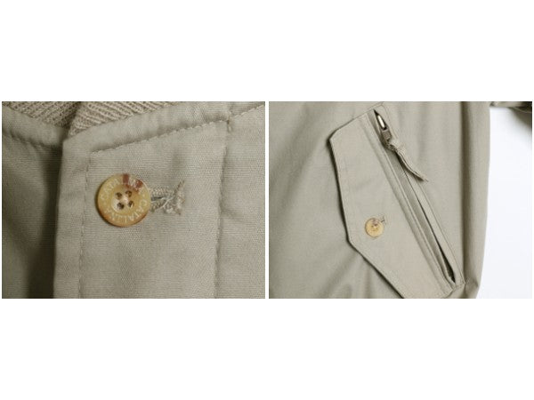 90s カタリナ ダービー ジャケット メンズ M 古着 オールド フルジップ ブルゾン ジャンパー カップショルダー スイングトップ グレージュ