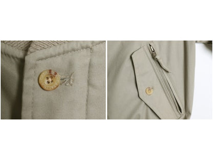 90s カタリナ ダービー ジャケット メンズ M 古着 オールド フルジップ ブルゾン ジャンパー カップショルダー スイングトップ グレージュ