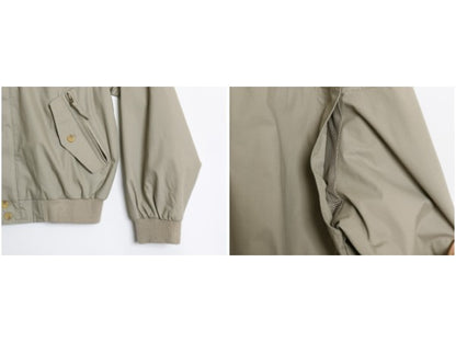 90s カタリナ ダービー ジャケット メンズ M 古着 オールド フルジップ ブルゾン ジャンパー カップショルダー スイングトップ グレージュ
