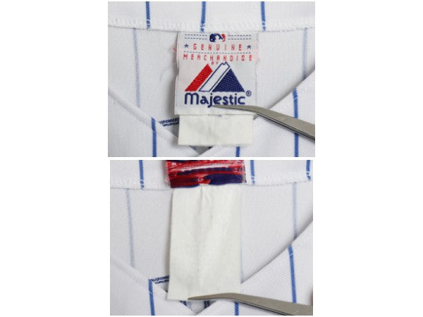メッツ ベースボール シャツ メンズ L 程/ MLB オフィシャル マジェスティック 大リーグ ユニフォーム ゲームシャツ 重ね着 メジャーリーグ