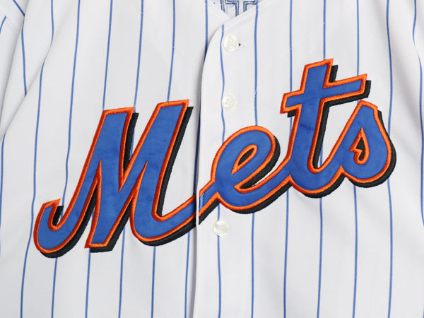 メッツ ベースボール シャツ メンズ L 程/ MLB オフィシャル マジェスティック 大リーグ ユニフォーム ゲームシャツ 重ね着 メジャーリーグ