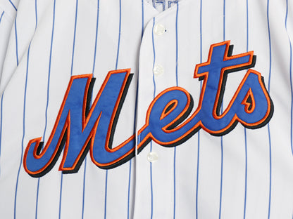 メッツ ベースボール シャツ メンズ L 程/ MLB オフィシャル マジェスティック 大リーグ ユニフォーム ゲームシャツ 重ね着 メジャーリーグ