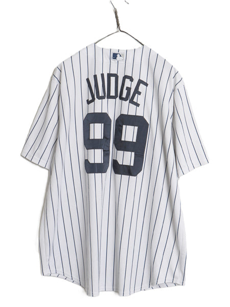 ヤンキース ベースボール シャツ メンズ XL / MLB オフィシャル マジェスティック 大リーグ ユニフォーム 大きいサイズ 重ね着 半袖シャツ