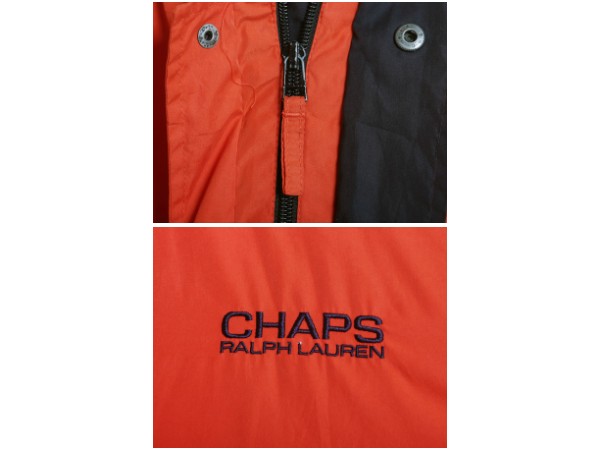 90s チャップス ラルフローレン フルジップ ナイロン ジャケット メンズ XL オールド ポロ ブルゾン セーリング 収納 フード 大きいサイズ